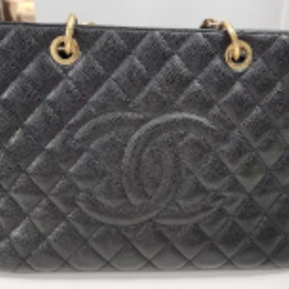 Chanel Black Quilted Leather Tote Bag